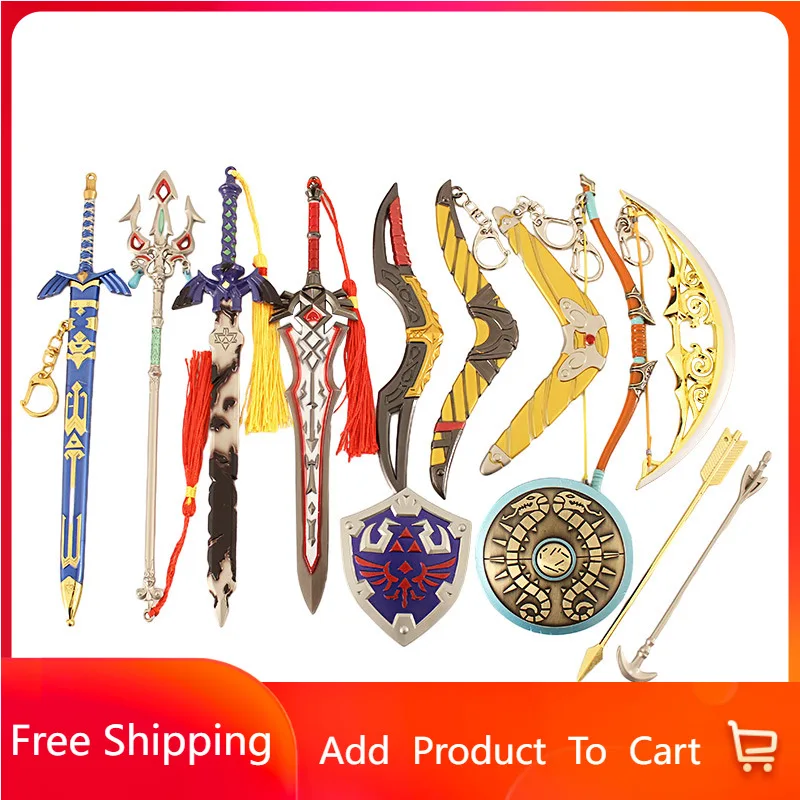 

The Hyrule Fantasy Weapon Set Collection Tears of The Kingdom Game Periphery Weapon Model Katana Toys for Boy Ornaments Gifts