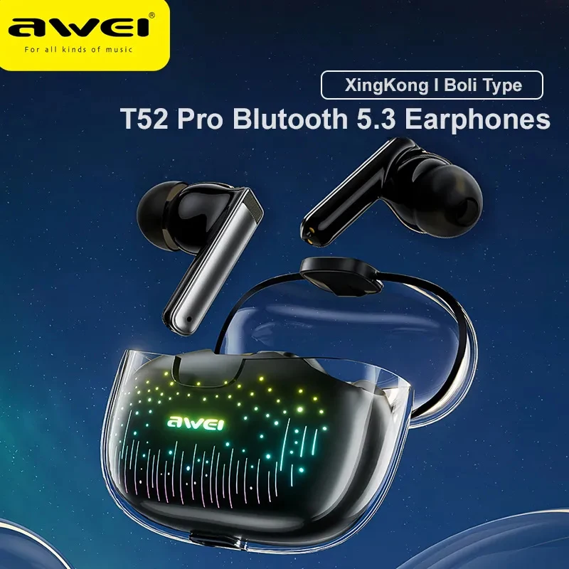 

Awei T52 Pro Wireless Bluetooth Earphones Bluetooth Headphone Waterproof Sports Headset HiFi Gaming Earbuds Free Shipping Offers