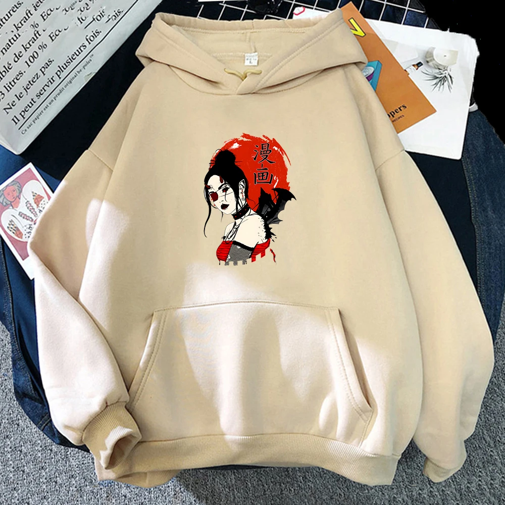 

Junji Ito Maniac The Scary Woman with The Blindfold Cartoon Hoodie MEN Gothic Anime Graphic Sweatshirt Handsome Harajuku O-neck