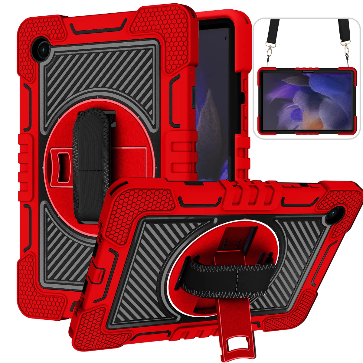 

Shockproof Armor Silicone Stand Case for Samsung Galaxy Tab A8 10.5 2021 Cover Tablet Anti-fall Rugged Duty X200 X205 Case