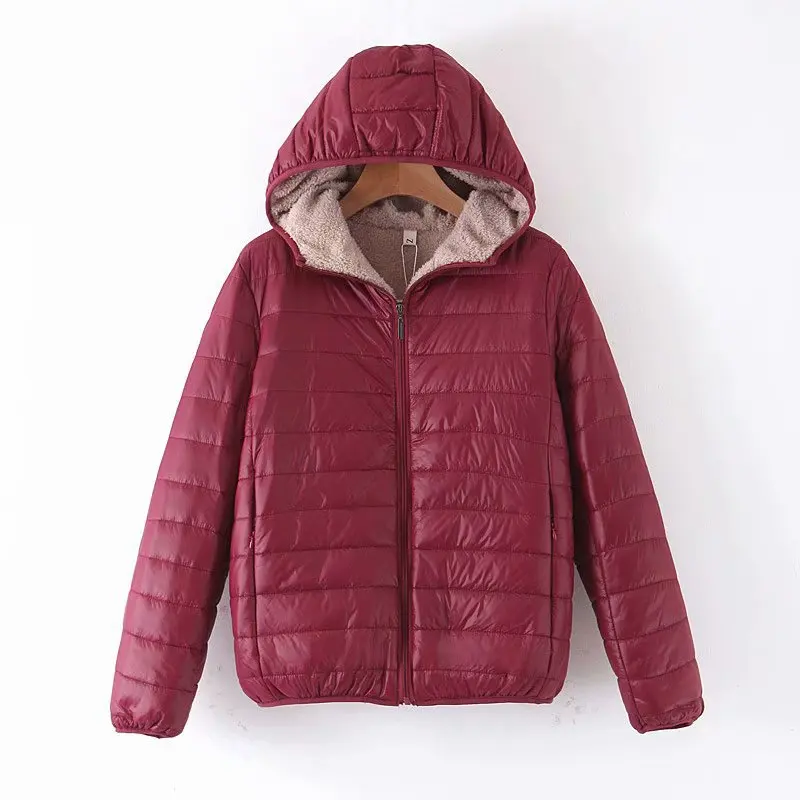 

Autumn and winter new plush hooded cotton jacket for women 2023 Lamb down cotton jacket short cotton jacket small jacket