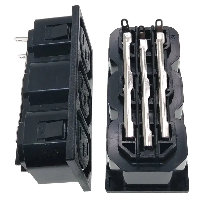 3 IN 1 - IEC320 C13 Female 3-Way Panel Mount Power Inlet Socket AC250V 10A | Обустройство дома