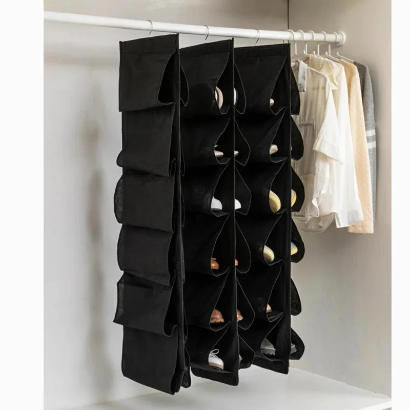 

inside Clothing Multi-layer Closet Shoe Rack Threedimensional Hanging Behind the Door Storage Bag 12compartment Wall Hanging Bag