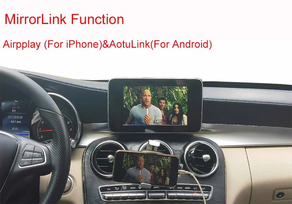 Беспроводное радио CarPlay для Mercedes Benz C-Class W205 GLC с Android Авто Mirror Link AirPlay