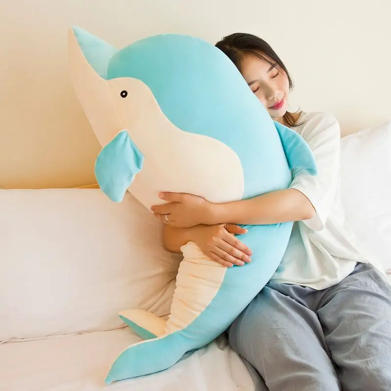 

Lovely Dolphin Plush 50/70/90/110cm Toys Stuffed Soft Cute Animal Dolls Sofa Decor Baby Pillow Cushion for Kids Children Gifts