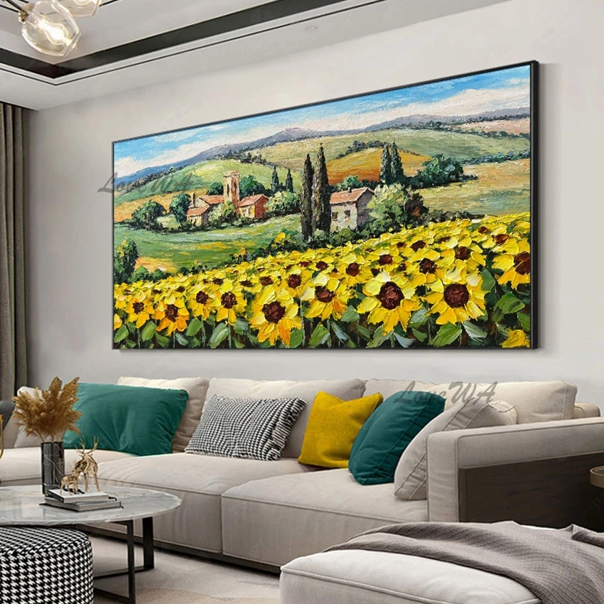 

Палетка ножей подсолнухов ручной работы абстрактная картина маслом холст настенное искусство домашние приборы текстурированные цветы картина горячая распродажа