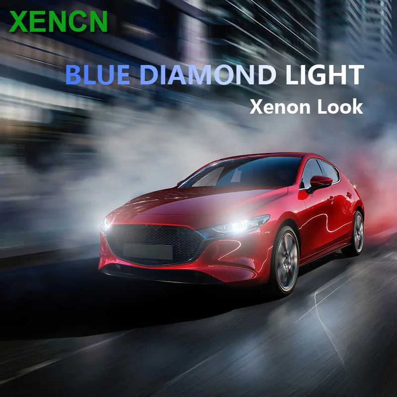 XENCN 12V H1 H3 H4 H7 H8 H9 H10 H11 H13 H15 H16 9005 9006 9012 Blue Diamond Light 5300K Xenon Look Halogen Headlight Car Bulb,2x images - 6