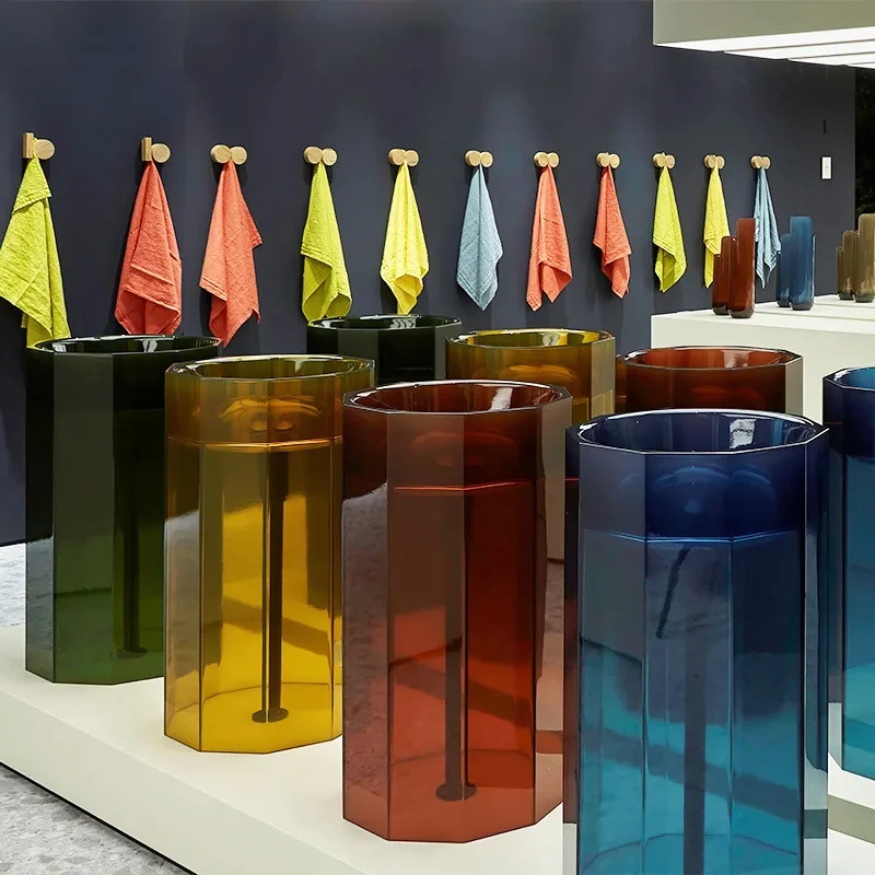 CX237FI 500*476*890 мм напольная раковина для ванной комнаты прозрачная Раковина