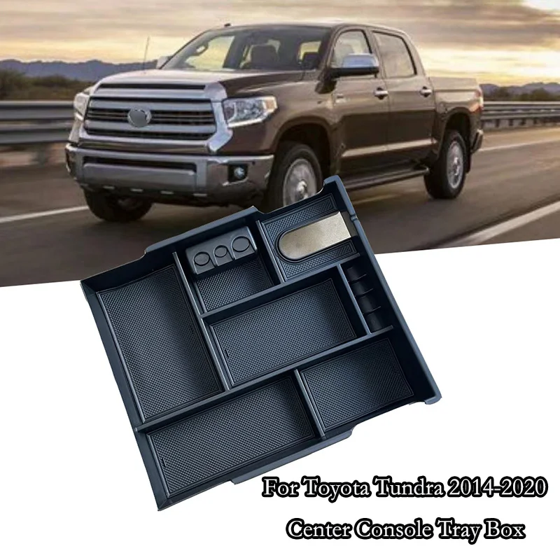 

Car Armrest Storage Box Tray For Toyota Tundra 2014 2015 2016 2017 2018 2019 2020 Accessories