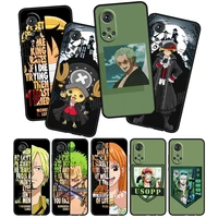 cartoon one piece luffy for honor 60 50 30 20 pro plus 5g funda coque capa magic3 play5 5t soft silicone black phone case cover