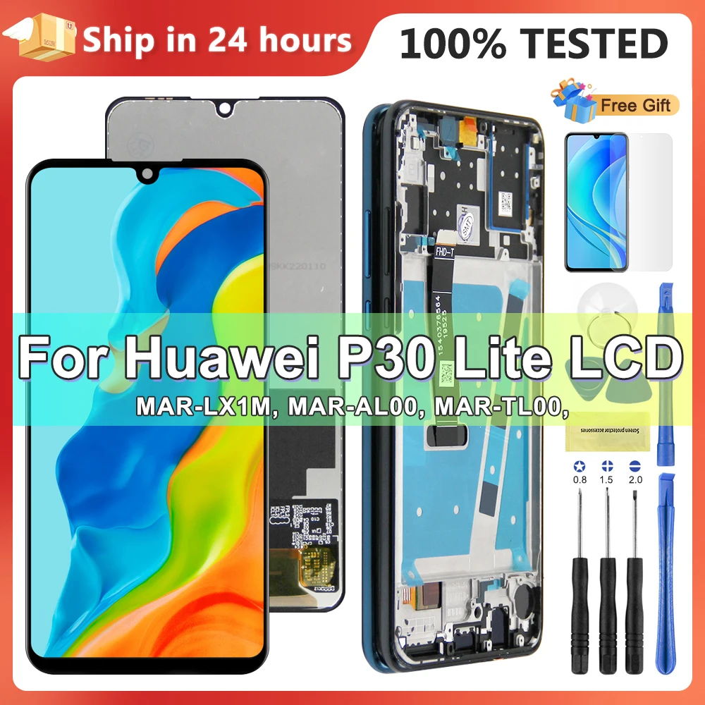 ЖК-дисплей 6 15 ''для Huawei P30 lite с сенсорным экраном и дигитайзером в сборе рамкой