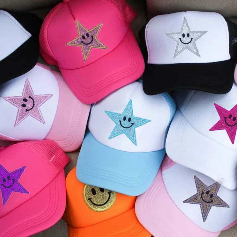 

New Shining Star Hat FASHION HAT 120Color Women's Beach Sunhat Kawaii Kids Hat Summer Pool Party Hat Men's Baseball Cap 2022