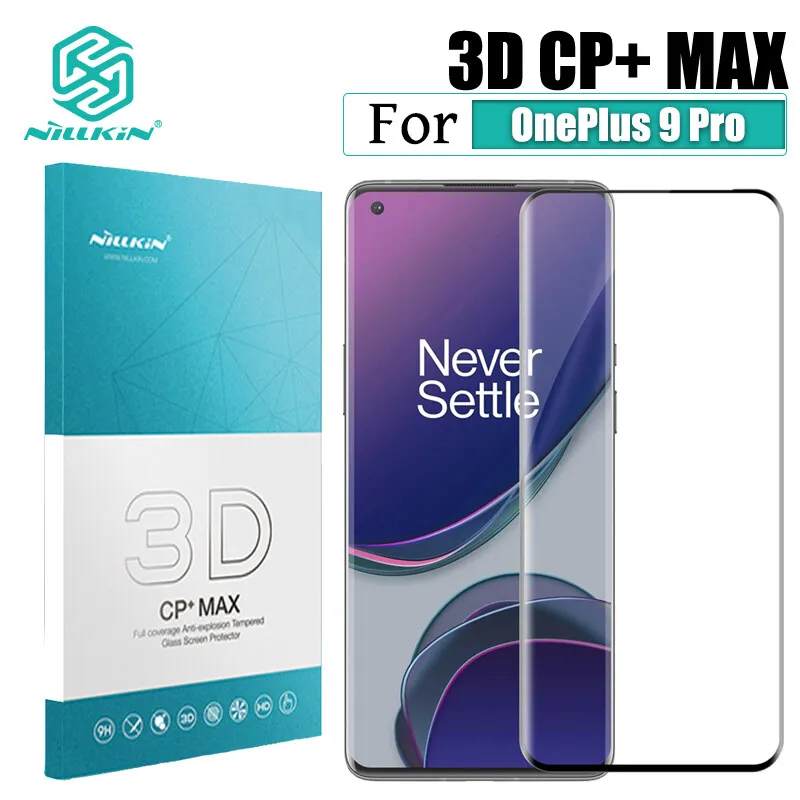 

NILLKIN 3D теплоизогнутое закаленное стекло с полным покрытием для OnePlus 9 Pro защитные пленки для экрана с антибликовым покрытием Взрывозащищенна...