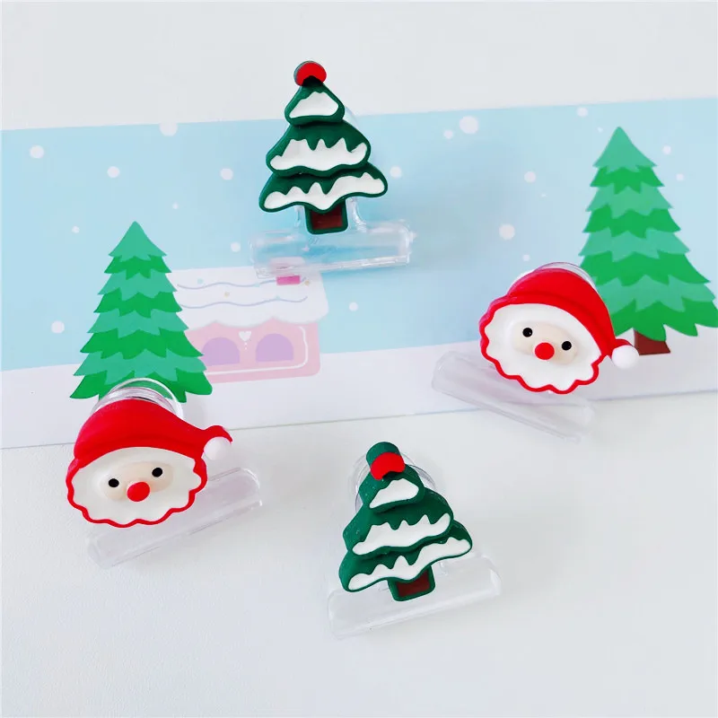 

1pcs Christmas Decoration Swallowtail Clip Test Paper Ticket Storage Organization Small Clip Snack Storage Office Stationery