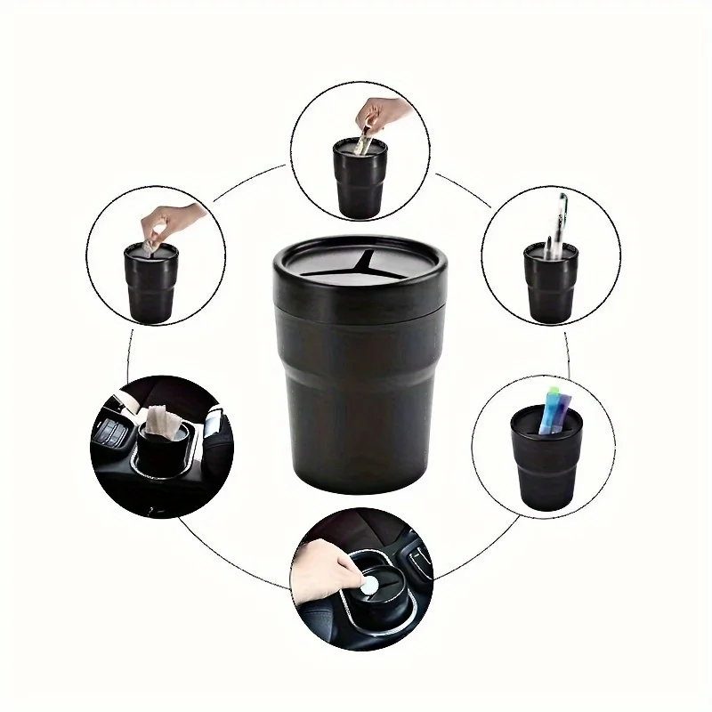 1 шт. многофункциональная автомобильная мини-корзина для мусора с крышкой