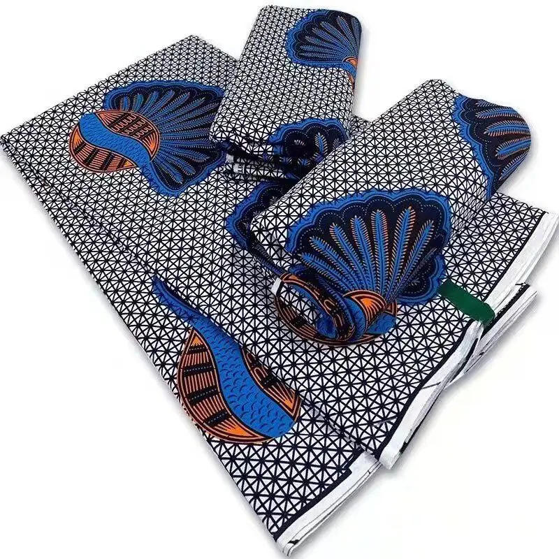 

ACI New Fashion Nigeria Wax Prints Fabric Wholesale African Wax Prints Fabric 6 Yards Veritable Real Wax Cotton Fabric