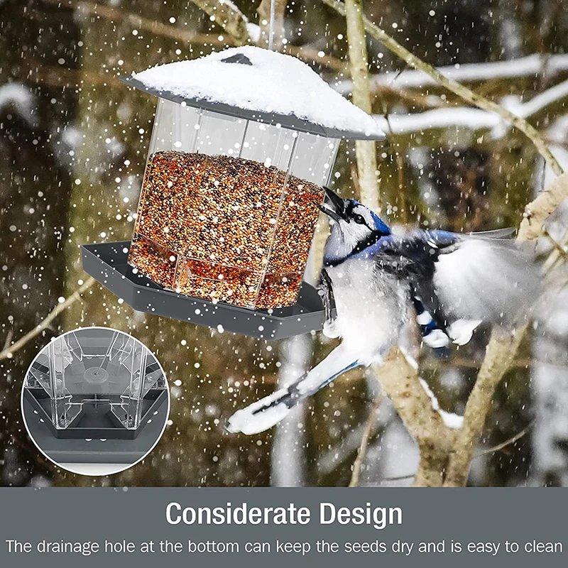 Водонепроницаемая беседка подвесная кормушка для диких птиц уличный контейнер с