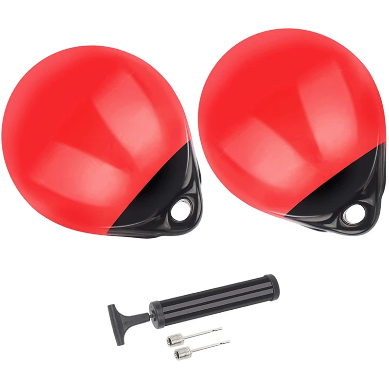 

1 Pair of Boat Mooring Buoys,Marine Grade Inflatable PVC Round Pontoon Boat Fenders Ball, Boat Bumpers