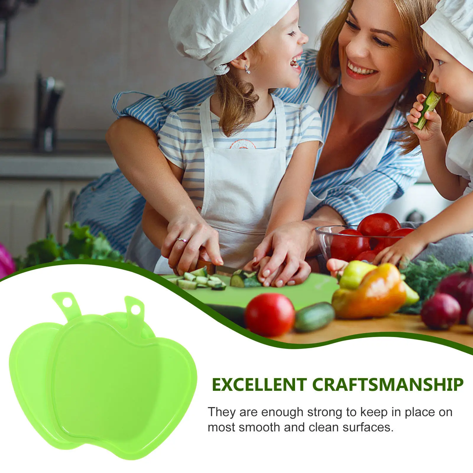 Фото Набор из 2 прочных пластиковых разделочных досок-ковриков для кухни, универсальный инструмент для нарезки мяса, фруктов, овощей, для легкой подготовки продуктов №2