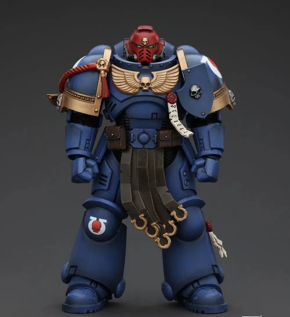 Фото JOYTOY Warhammer 40K 1/18 Фигурки Uitramarines Sergeant Gadriel Модель игрушки для мальчиков Подарки 3,75 дюйма №1