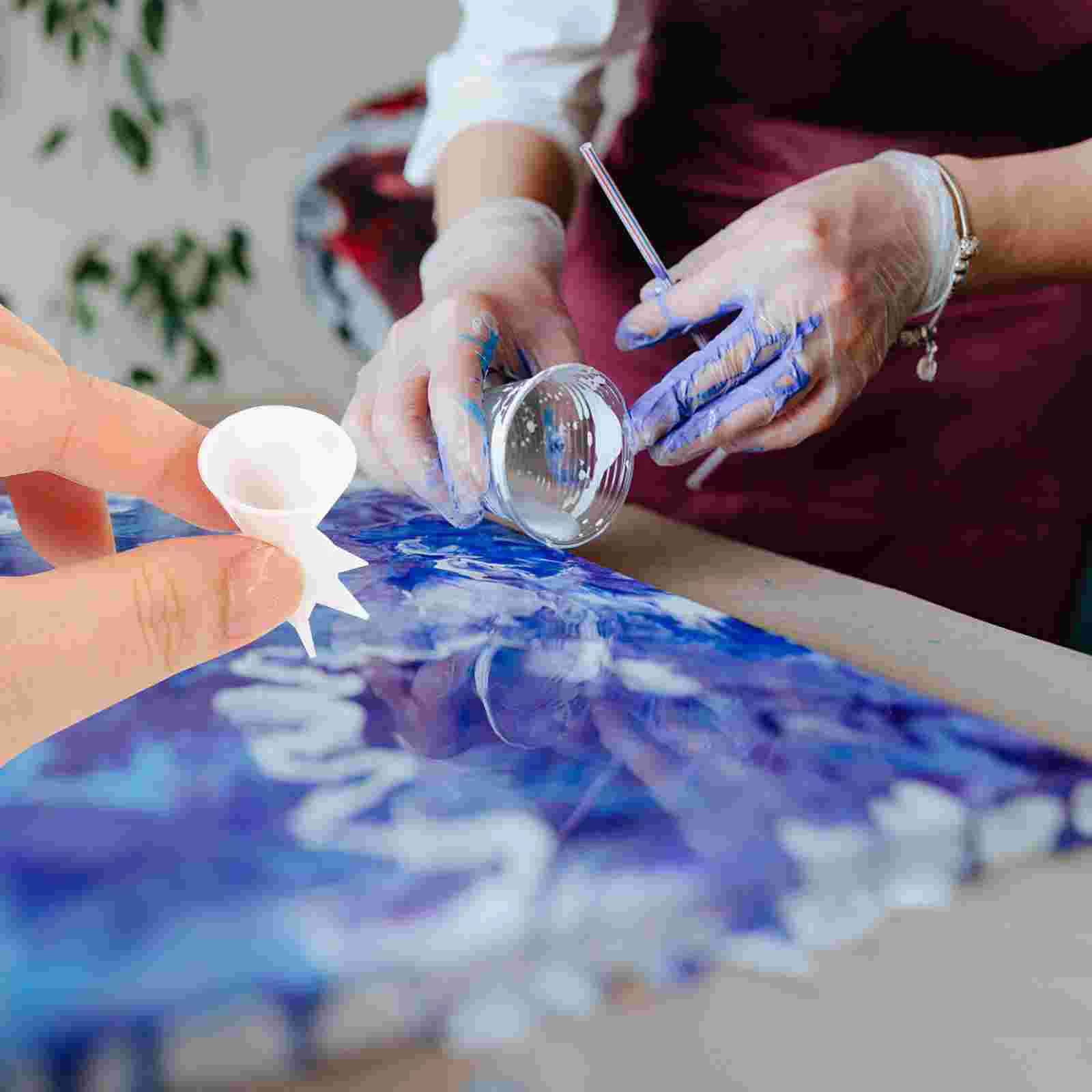 3 шт. чашки для смешивания пигментов многоразовые силиконовые воронки заливки