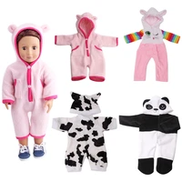 18 inch girl doll clothes one piece plush warm set newborn baby toy accessories for 43cm boys american doll gift c231