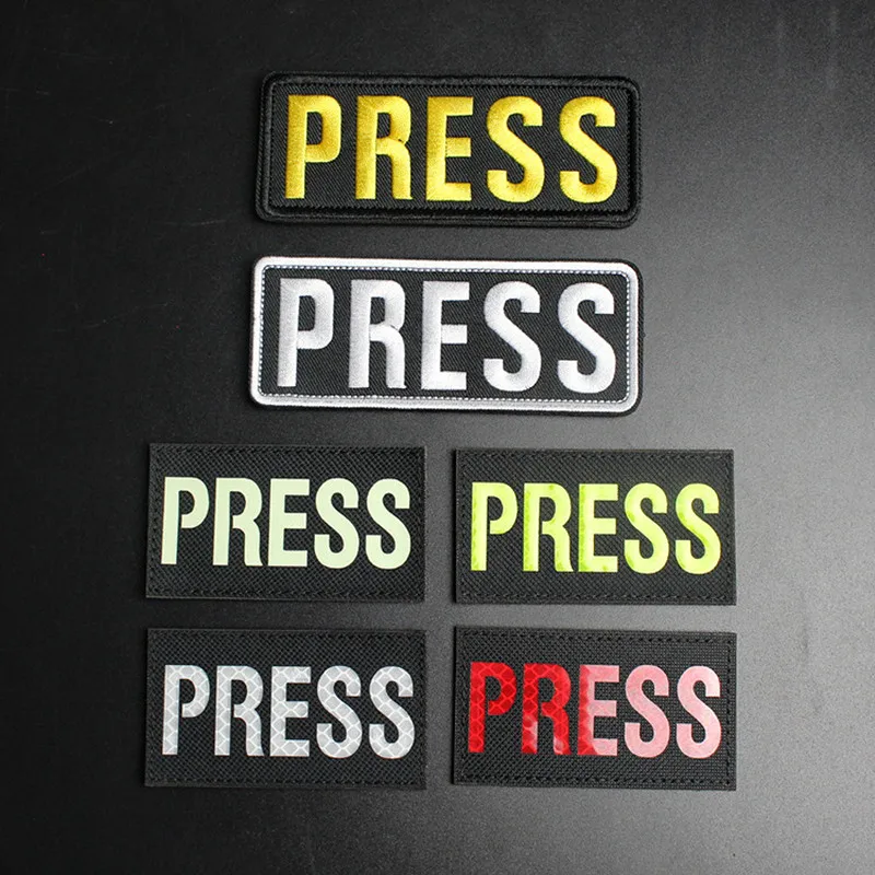

Laser Engraved Reflective Cutting Patch PRESS Luminous Armband Embroidered Cloth Sticker Morale Badge Cap Helmet Sticker Decals