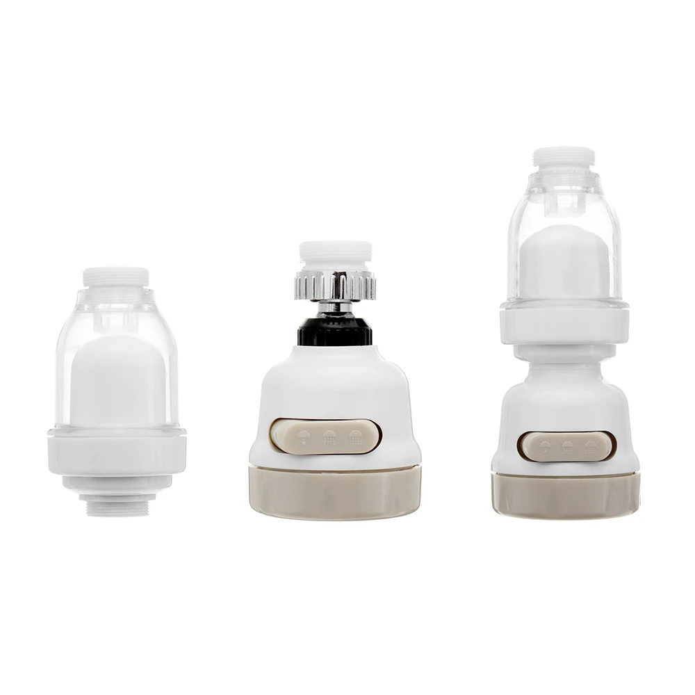 

1 Pcs 3 Modes Faucet Aerator Flexible Water Saving Filter Sprayer Nozzle 360 Rotation Diffuser Aerator Faucet Bubble