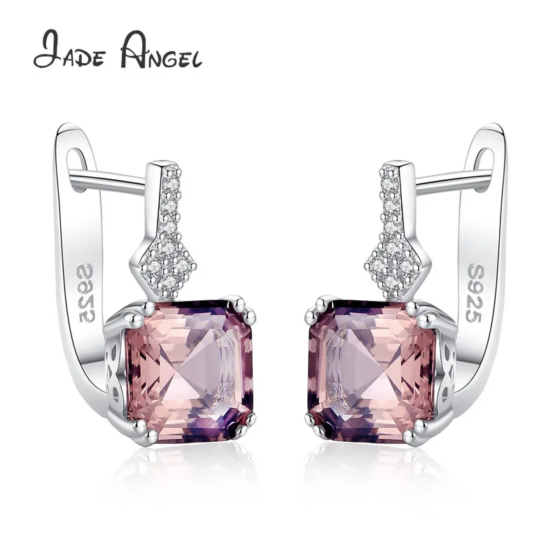 

Женские серьги из серебра 925 пробы с нефритовым ангелом