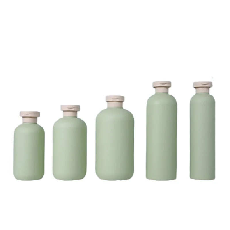 

200ml 250ml 300ml 400ml 500ml Empty Green Plastic Emulsion Lotion Bottle Cosmetic Packaging Shampoo Shower Gel Container 12pcs