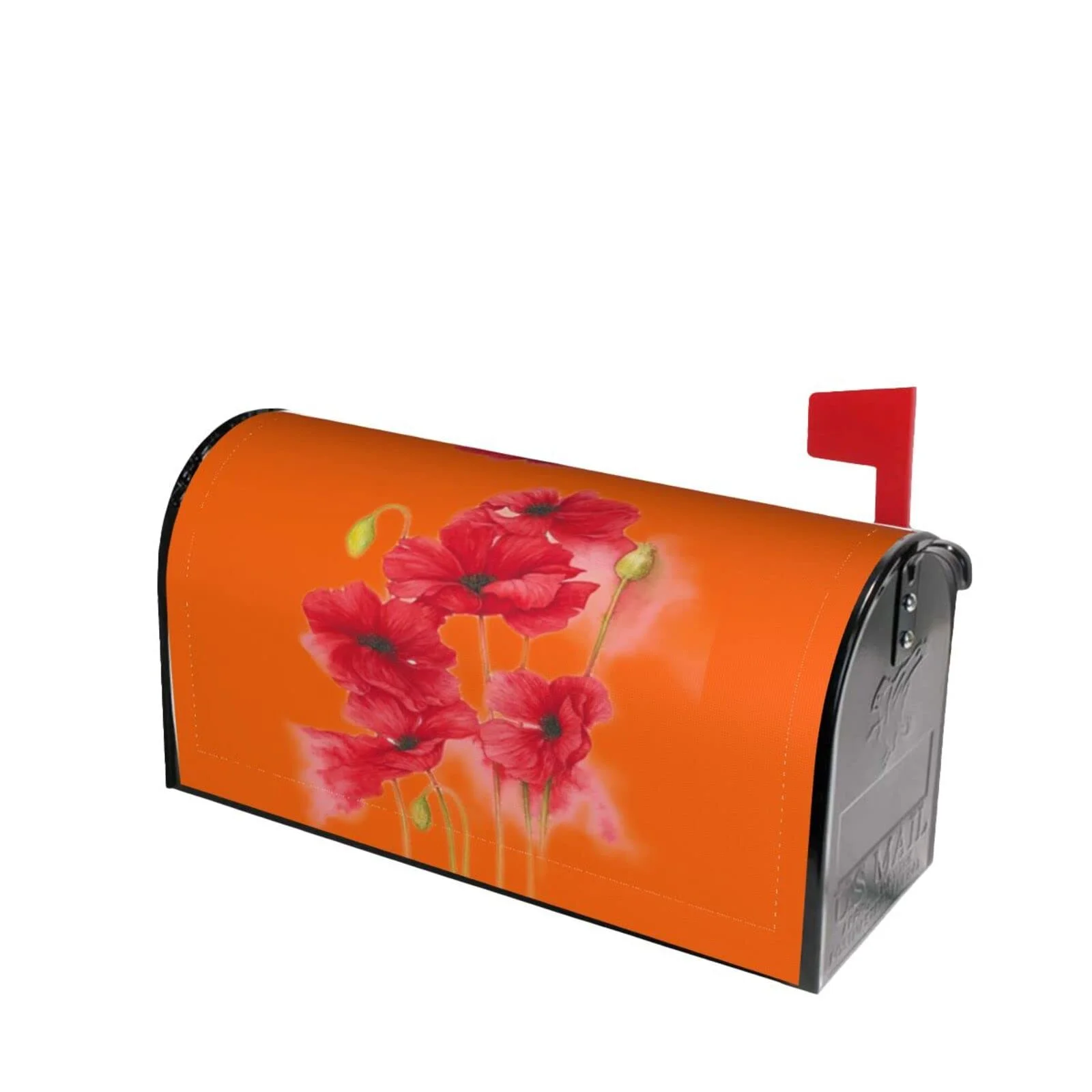 

American Magnetic Mailbox CoversRed Flower Floral Outdoor Decor 21x18 Inch for Private Gardencustom Custom Yard Decor Farmhouse