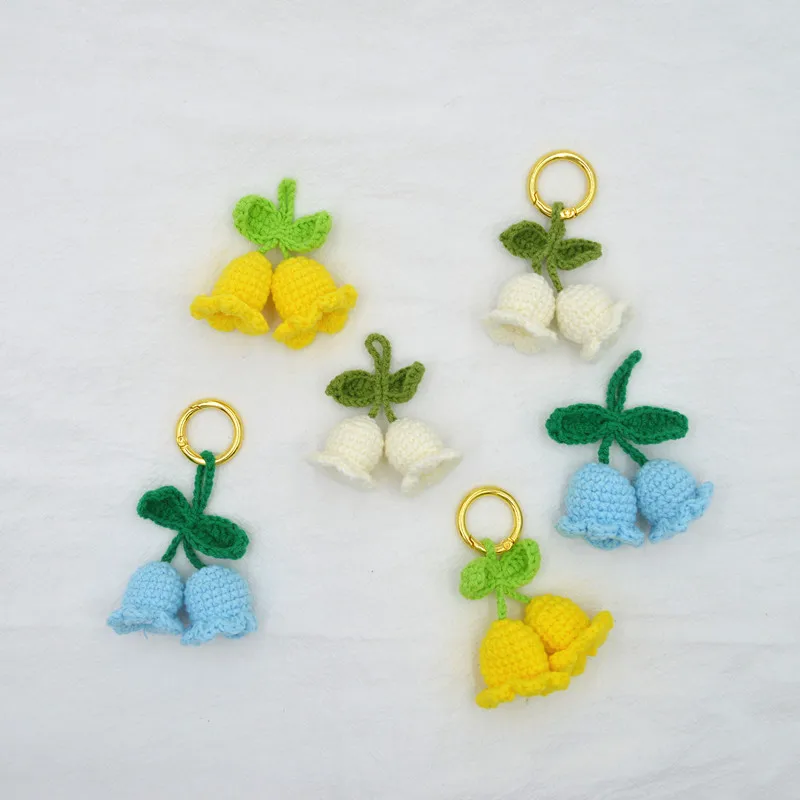 

New pure handmade jewelry woolen weaving lily of the orchid cute personality literary Mori bag pendant