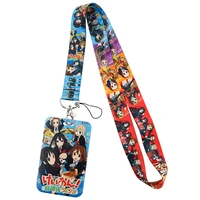 ad1821 japanese anime kawaii girl lanyard badge holder id card lanyards cell phone rope key lanyard neck straps keychain ribbon