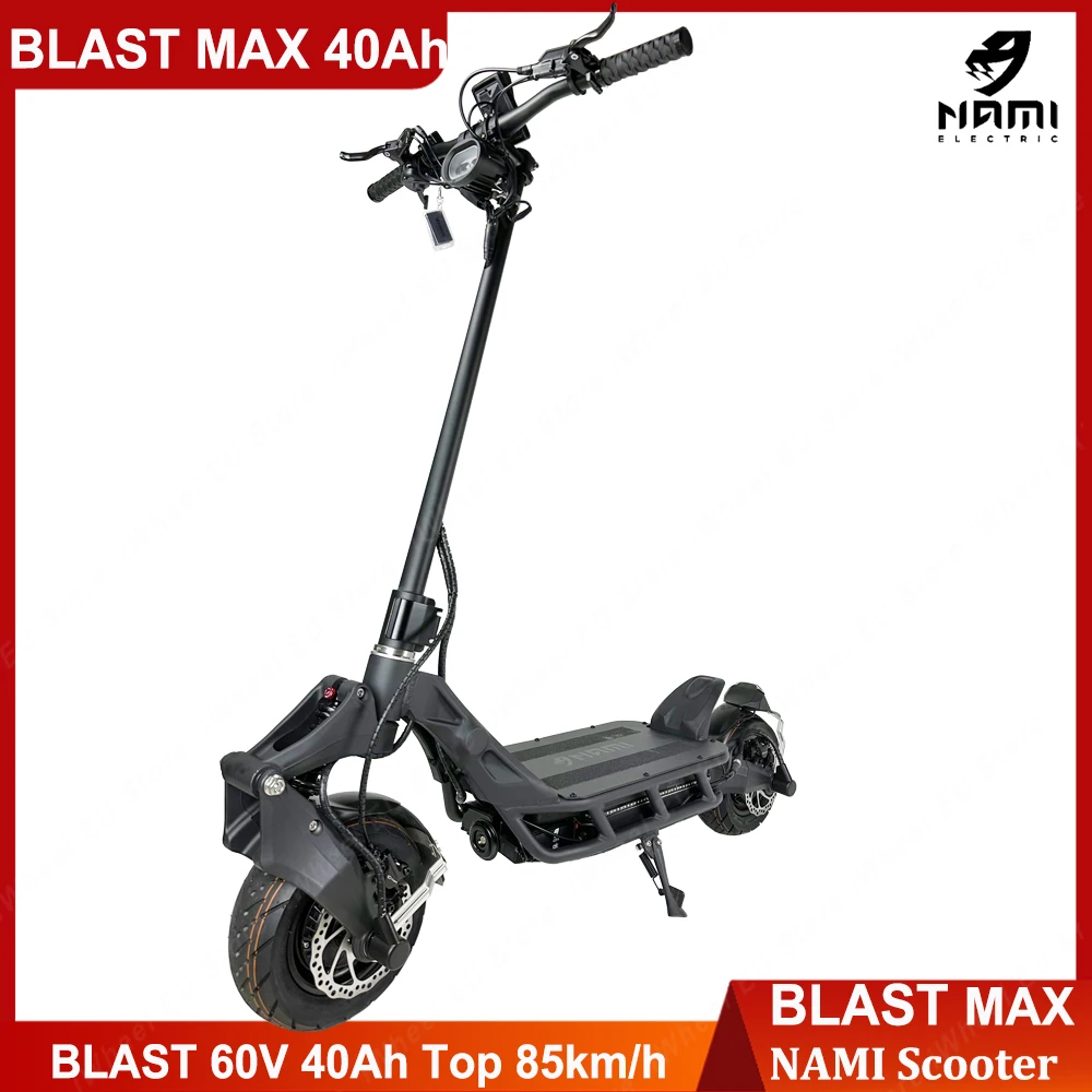 

Newest NAMI BLAST MAX 60V 40Ah 11 Inch Electric Scooter Dual Motor 2*2000W Off-Road E-Scooter Foldable Hydraulic Brake