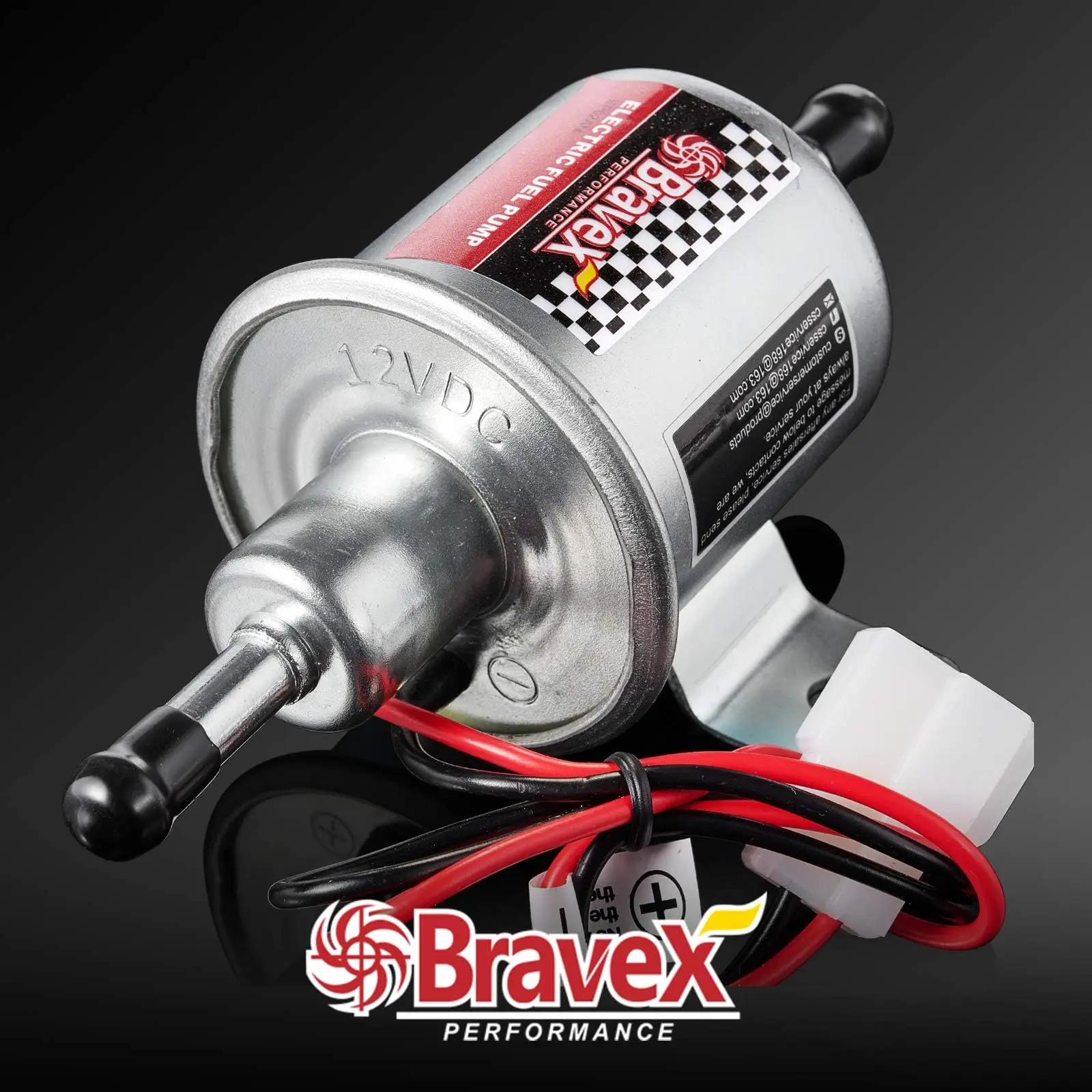 Фото Электрический топливный насос Bravex HEP-02A 12V, 2.5-4 PSI, универсальный, для бензина и дизеля, для автомобилей, мотоциклов, картов, автозапчасти и инструменты №3