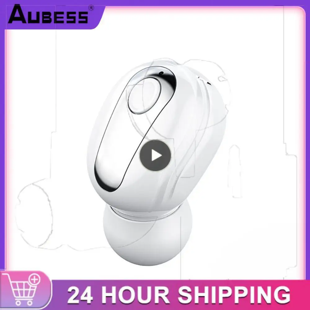 

50mah Mini In Ear Sports Headphone Power Display Wireless Headset Stereo Voice Control Tws Earphones Music Earbuds