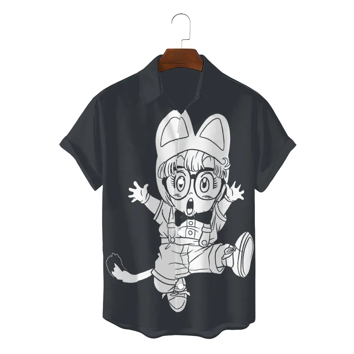 

Dr Slump Japanese Manga Creative Hawaii Shirt for Men ARALE CAT Square Neck 3D Shirt Distinctive Gift Clothes OutdoorWear