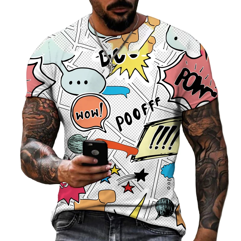 

2022 New Summer Men Youth Street Graffiti Trend 3d T-shirt for Women and Man Fashion Brand Clothing Retro Casual Plus Size Tops