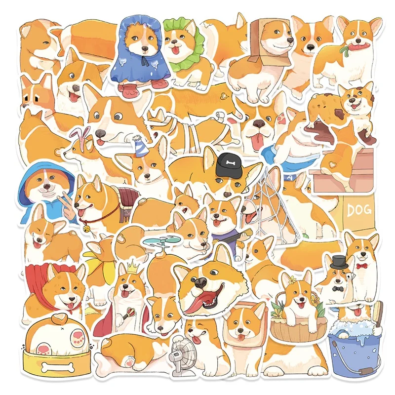 

10/30/50PCS Fresh Koki Dog Sticker Aesthetic PVC Children's Korean Stationery Decoration Scrapbooking School Supplies for Kids