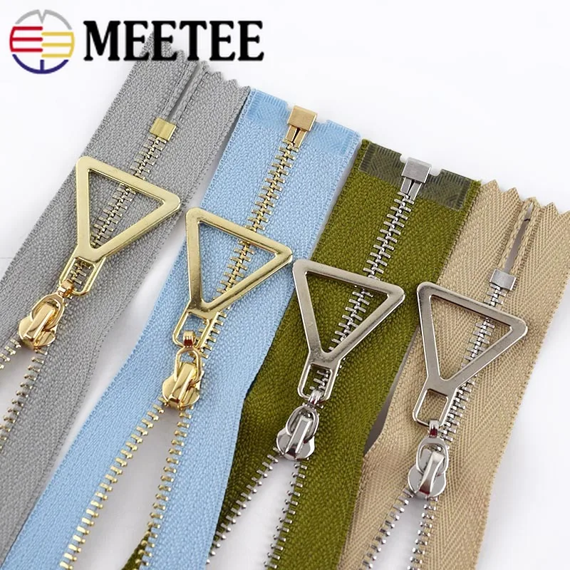 

4Pcs 3# Metal Zipper 15-30cm Close-End 40-70cm Open-End Zippers Bag Pocket Jacket Zip Repair Kit DIY Clothes Sewing Accessories