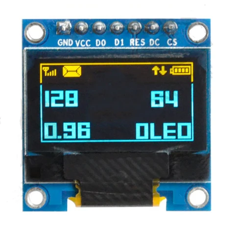 OLED-дисплей Maithoga 0,96", белый/синий/желтый, SPI, 128*64