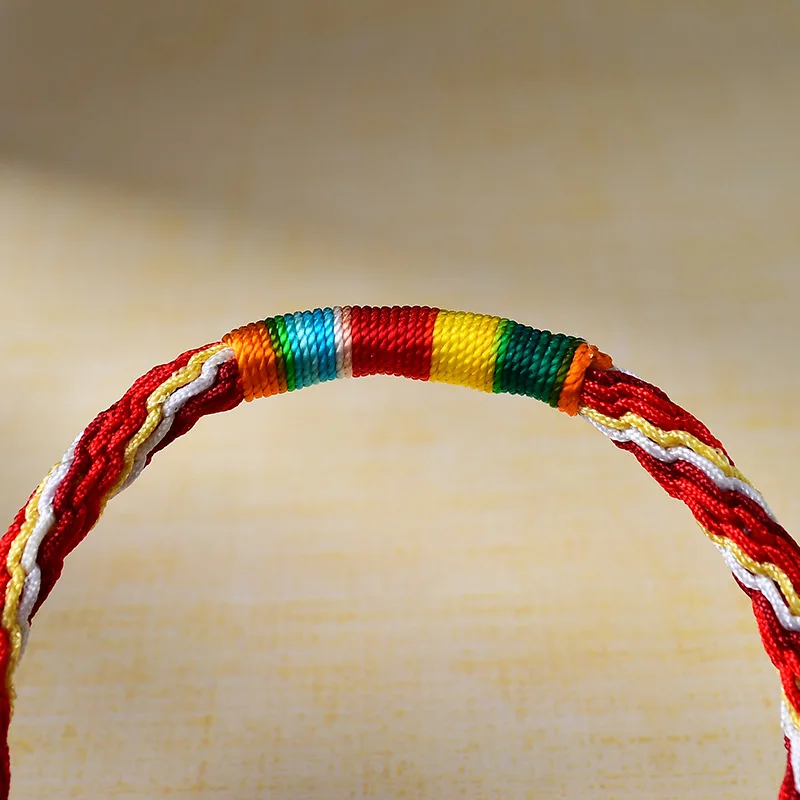 НОВЫЙ Тибетский ремешок для рук 5 цветов веревка с драконом плетеный вручную