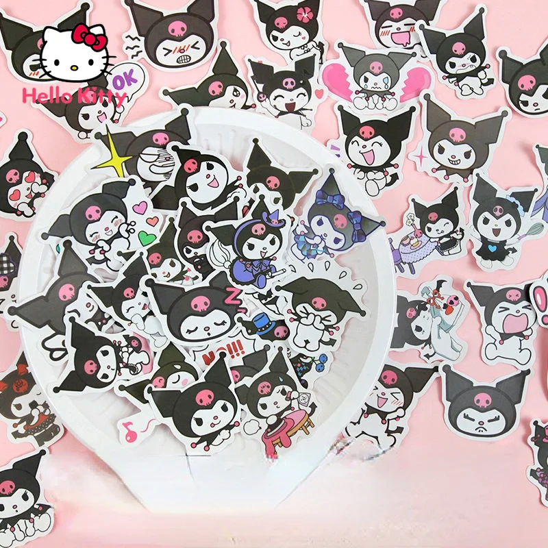

100pcs Hello Kitty Kuromi Stickers Graffiti Waterproof Cartoon Toy Mixed Stickers Phone Notebook Decoration Stickers