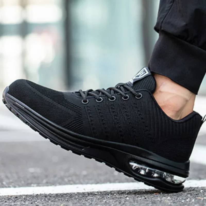 Защитные ботинки унисекс легкие рабочие кроссовки на воздушной подушке защита