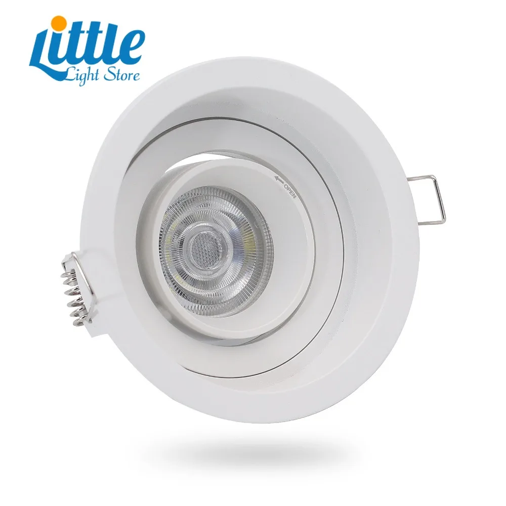 

Белый/Черный Съемный светодиодный потолочный светильник, лампочка для прожектора, светильник, встраиваемый светильник для круглого и глубокого освещения, регулируемый
