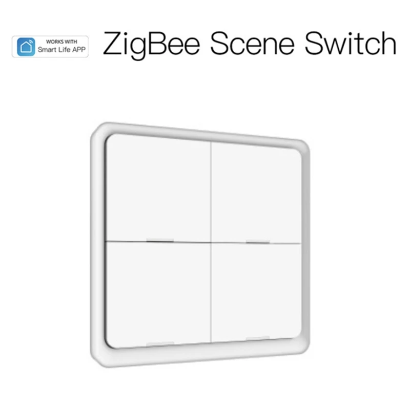 

Tuya Scene Button 4 Gang Tuya Zigbee 12 Scene Switch Mechanical Push Button Controller Home Automation Scenario Switch