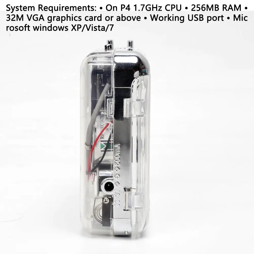 Переносной Кассетный плеер с возможностью подключения к порту Mp3 3 5 мм прозрачный