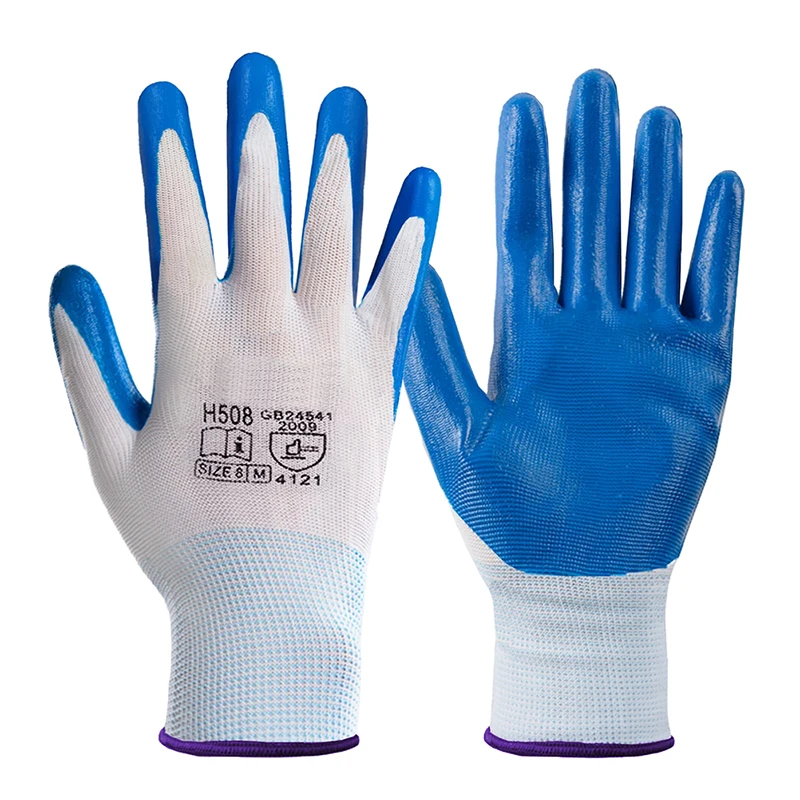 

Safety Work Gloves Knit Work Glove Nitrile Rubber Industrial Protective Glove for Men