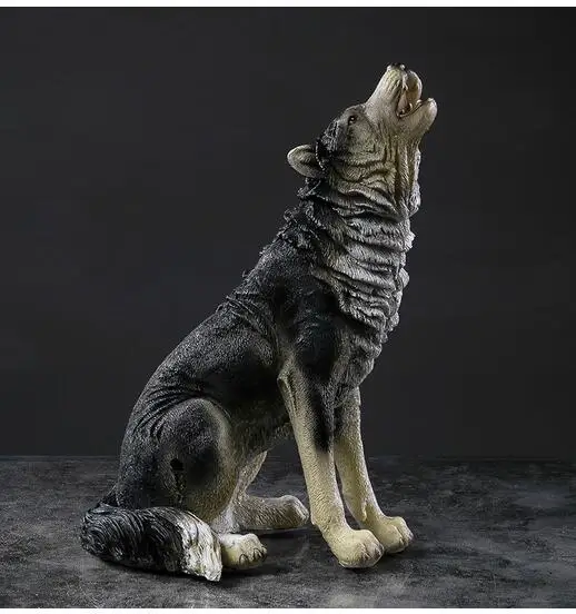 

RESIN WOLF STATUE ANIMALS FIGURINE WOLF WILDLIFE ORNAMENT ANIMAL TOTEM WOLF DOG SCULPTURE CRAFTS HOME DECORATIONS GIFT R1312