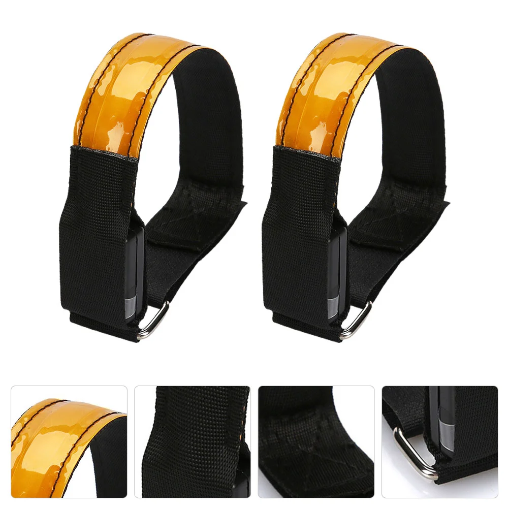 

2 Pcs Outdoor Running Light Wristbands LED Glowing Bracelets for Joggers